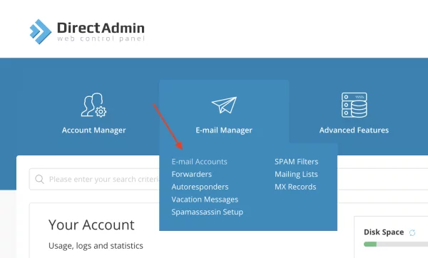 email account کاردان سئو